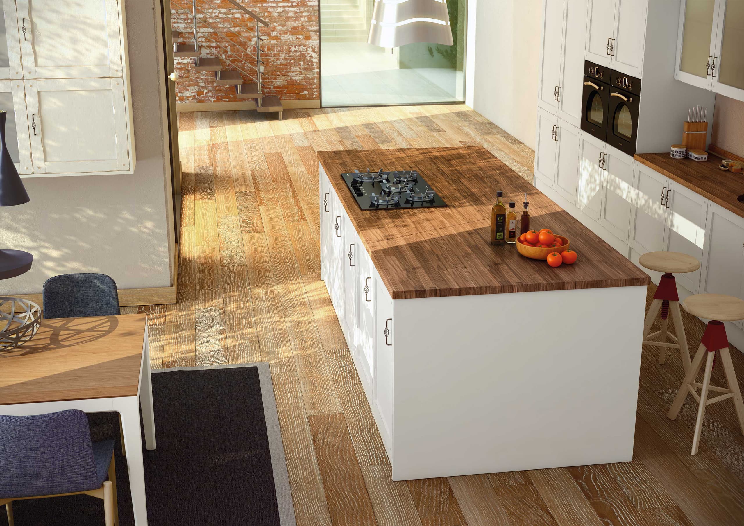 Arbeitsplatte aus Massivholz