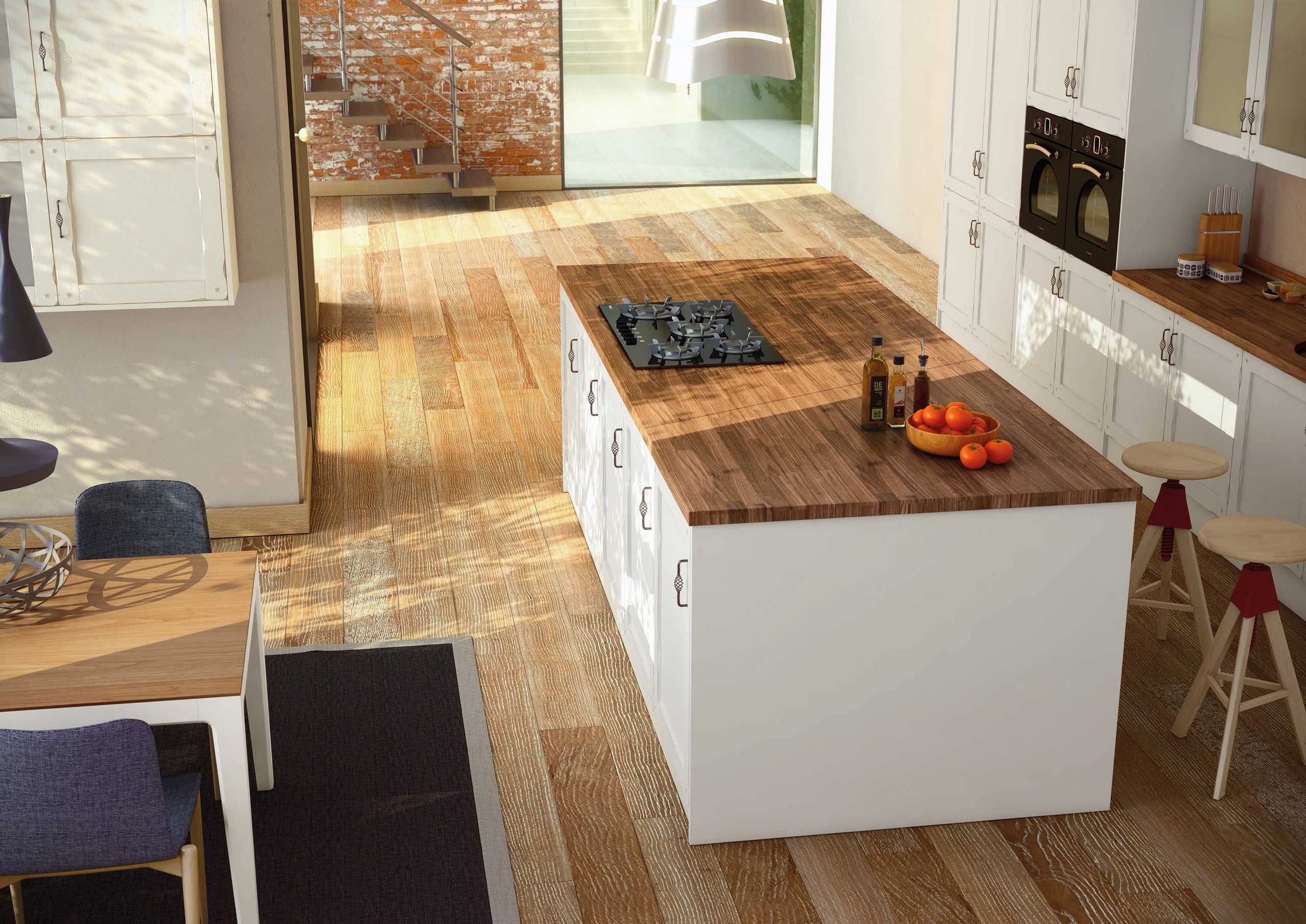 Arbeitsplatte aus Massivholz